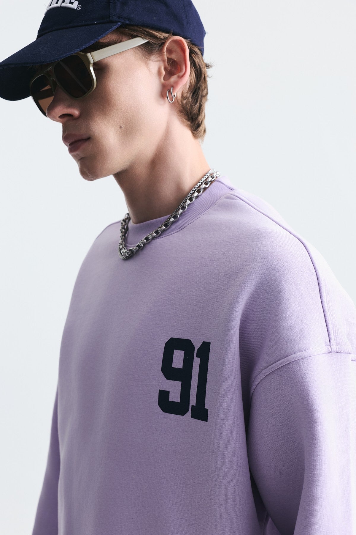 Oversize Baskılı Sweatshirt