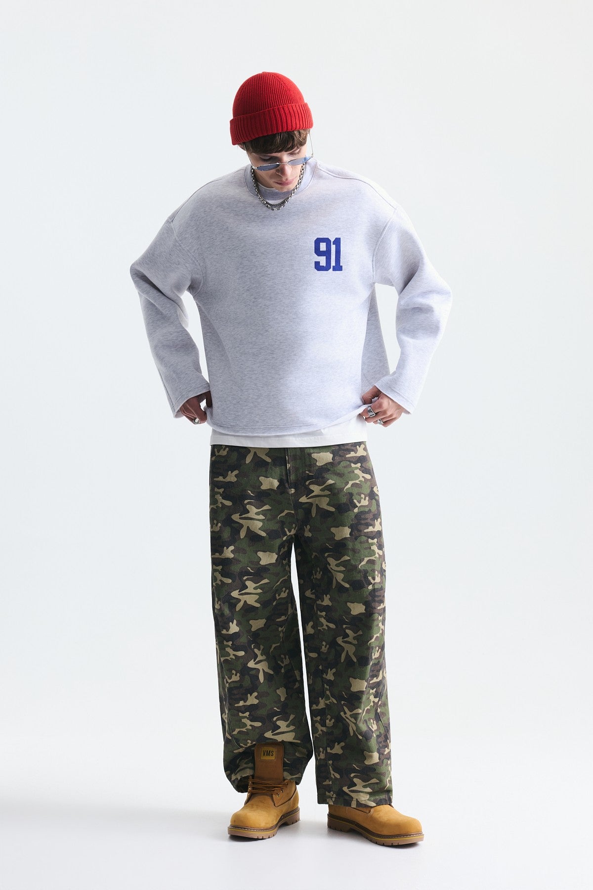 Oversize Baskılı Sweatshirt