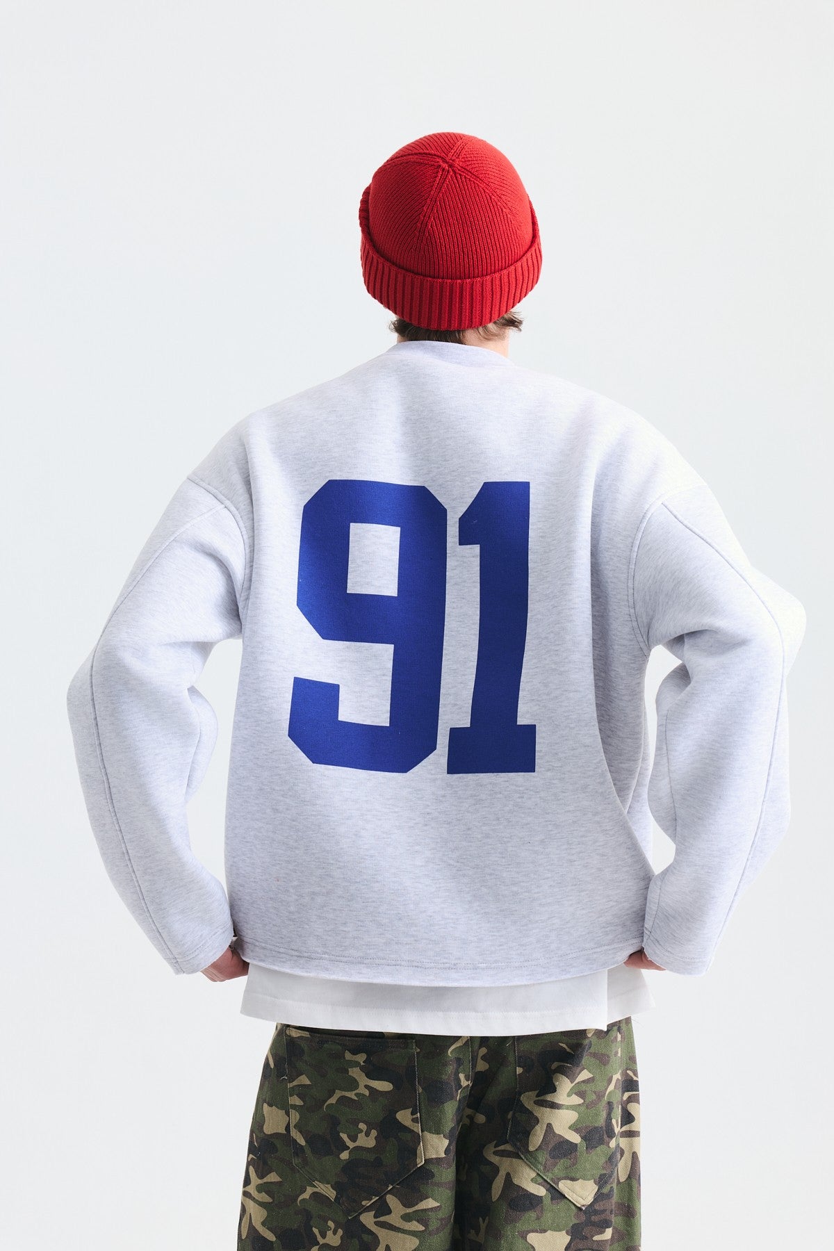 Oversize Baskılı Sweatshirt