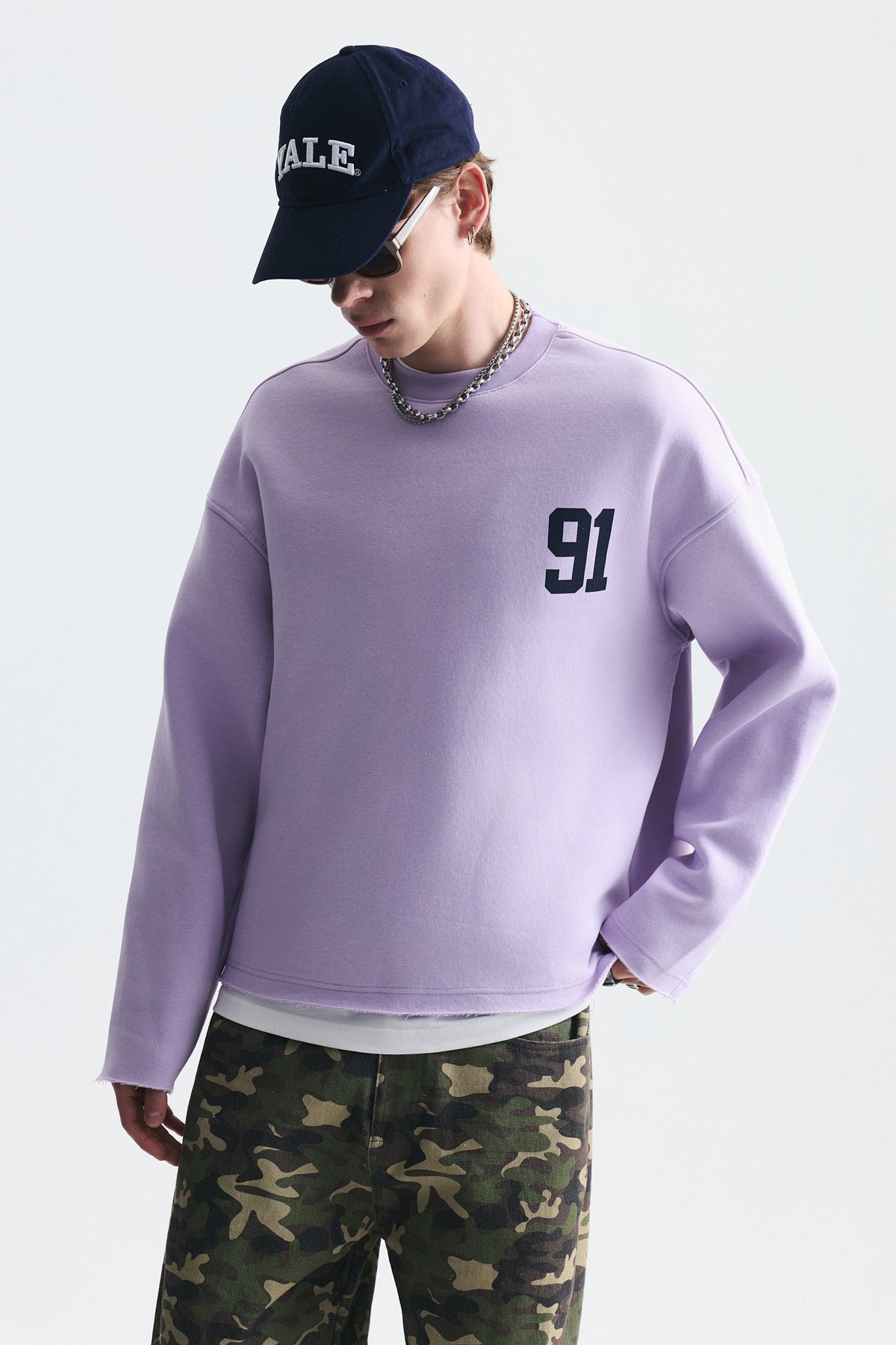 Oversize Baskılı Sweatshirt