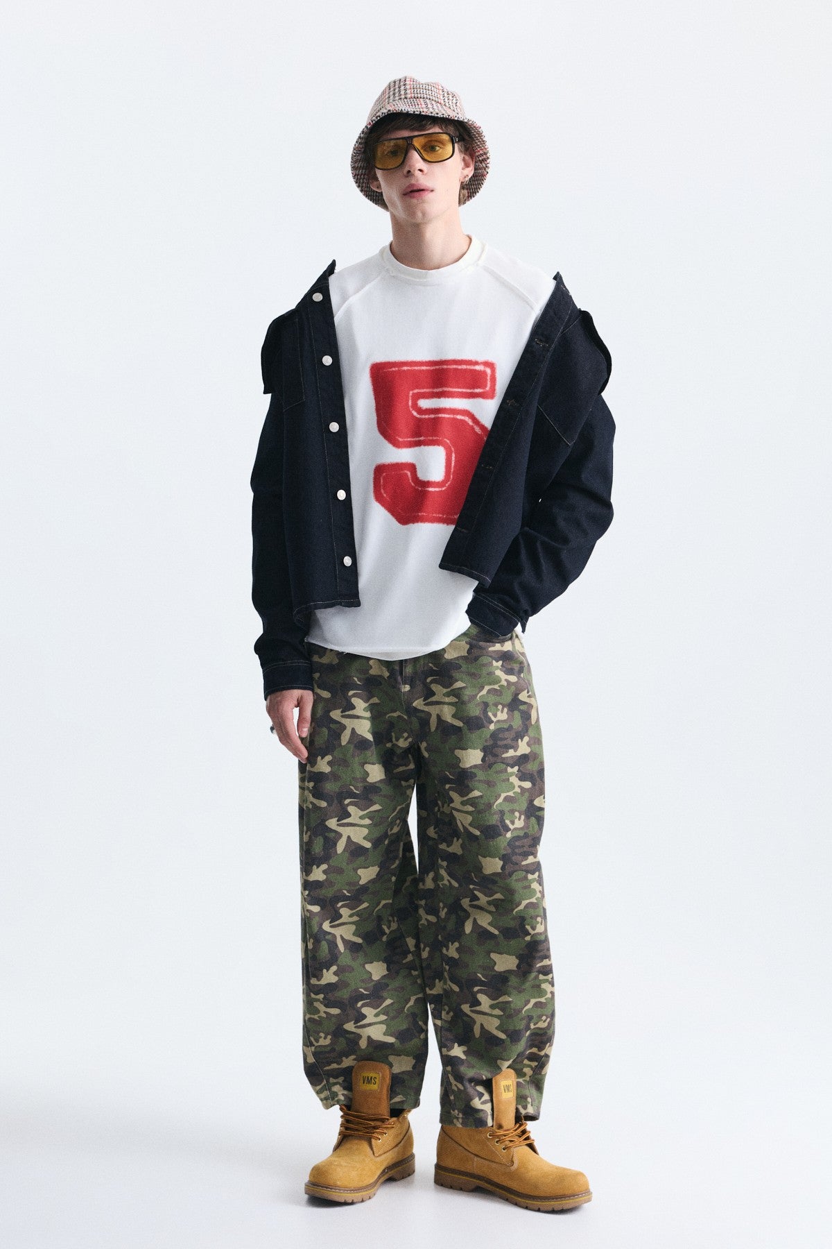Oversize Rakam Baskılı Sweatshirt