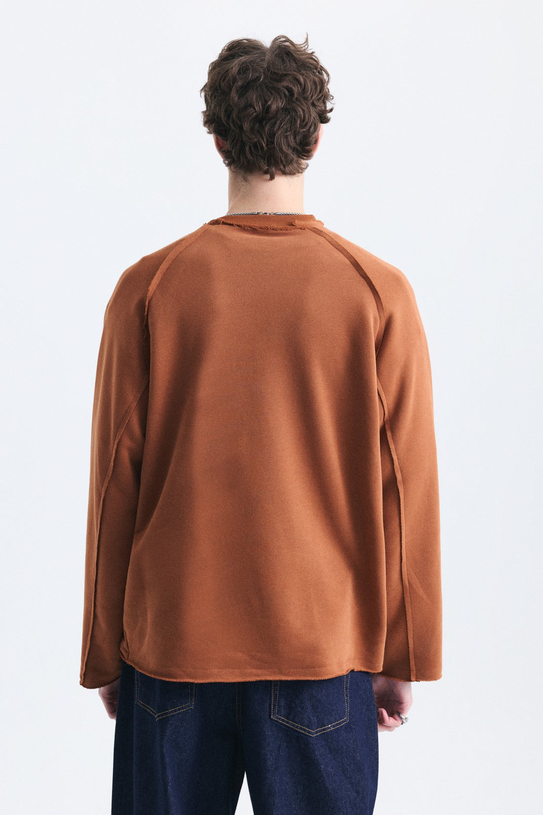 Oversize Rakam Baskılı Sweatshirt
