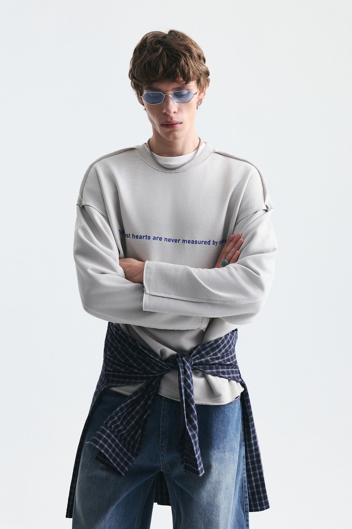 Oversize Yazılı Sweatshirt
