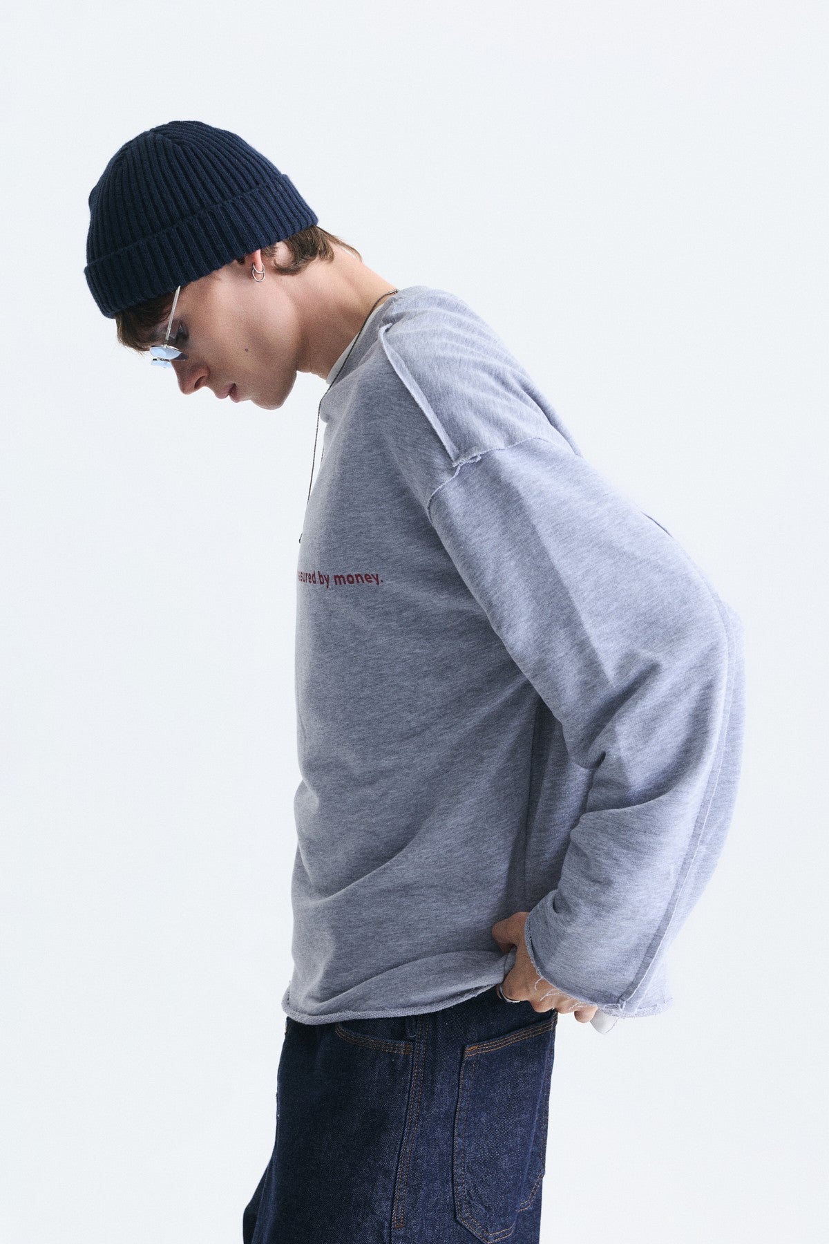 Oversize Yazılı Sweatshirt