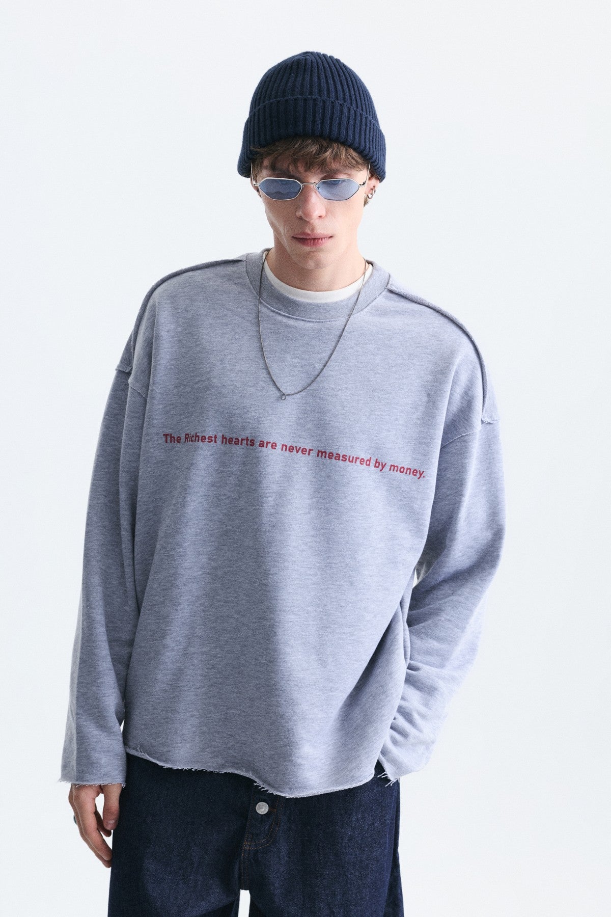 Oversize Yazılı Sweatshirt