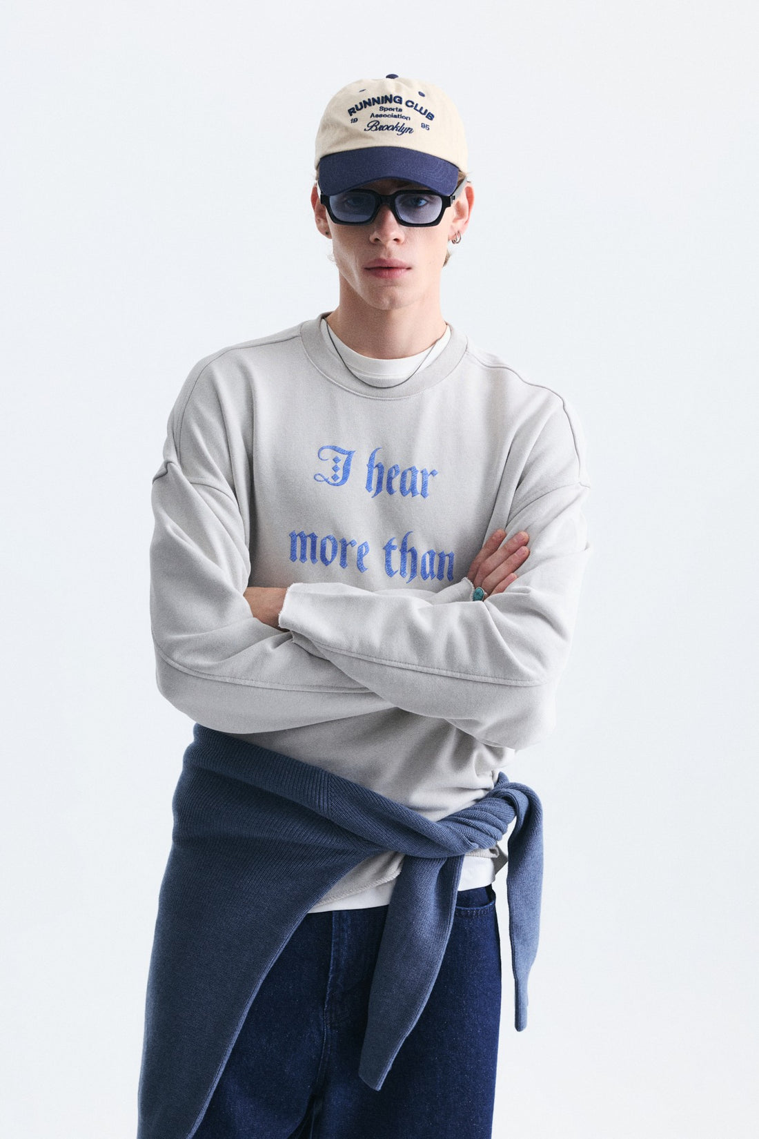 Boxy Fit Yazılı Sweatshirt