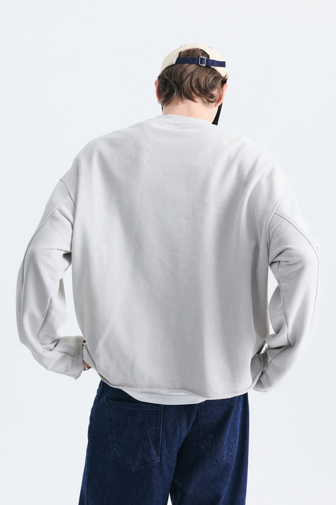 Boxy Fit Yazılı Sweatshirt