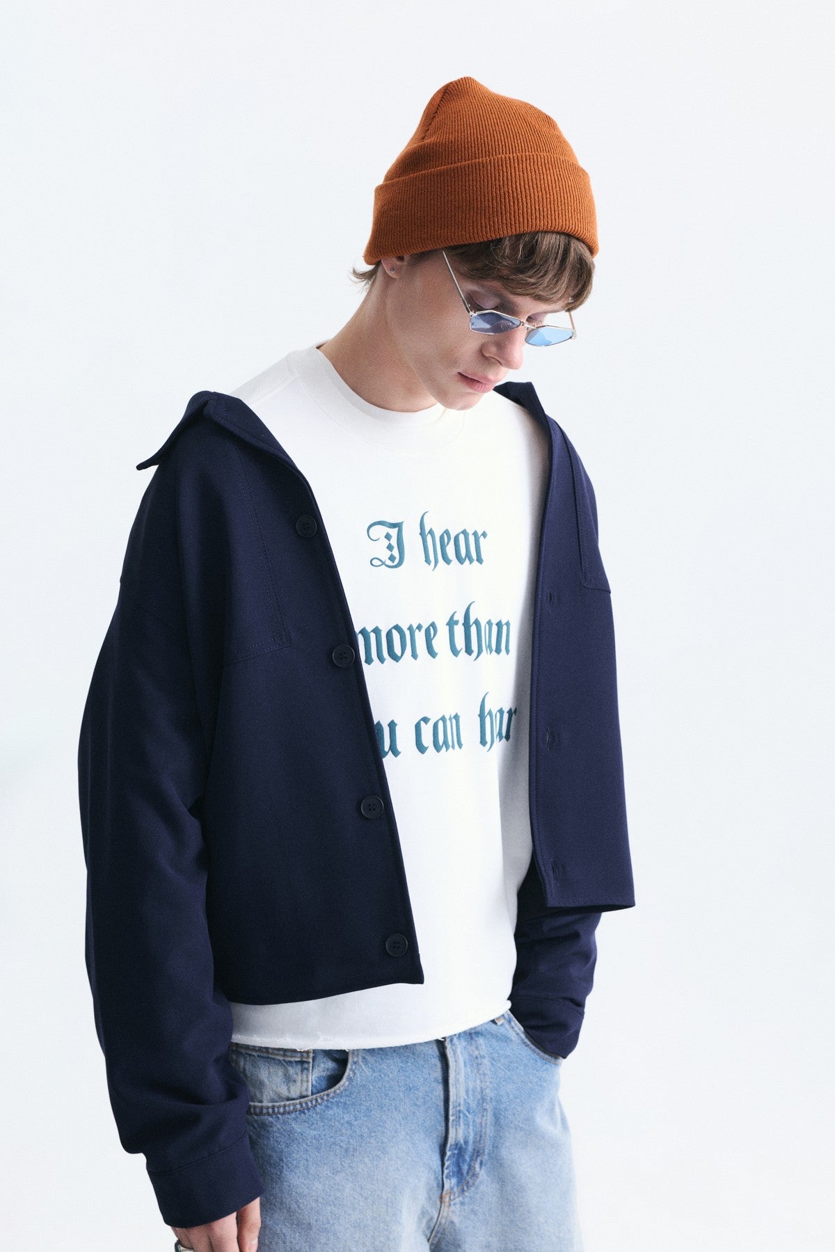 Boxy Fit Yazılı Sweatshirt