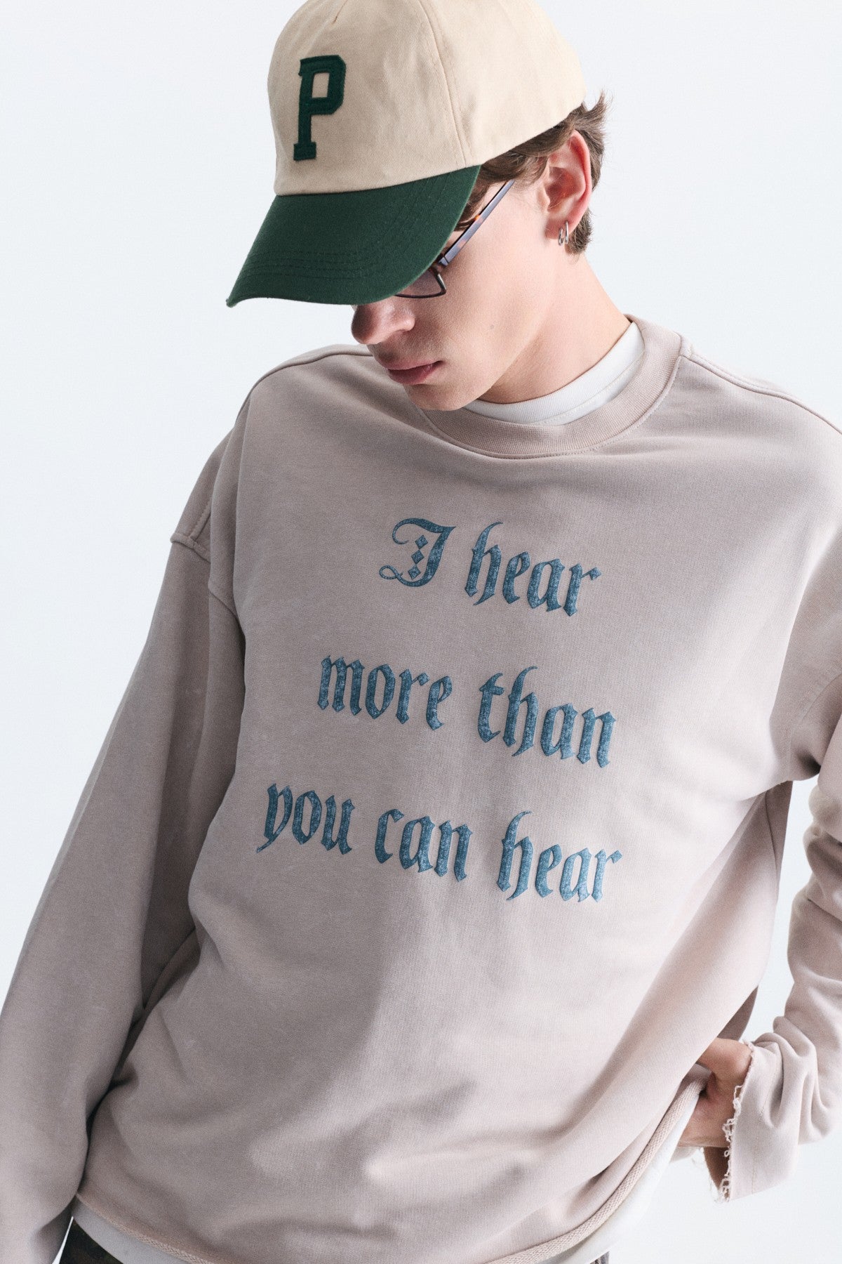 Boxy Fit Yazılı Sweatshirt
