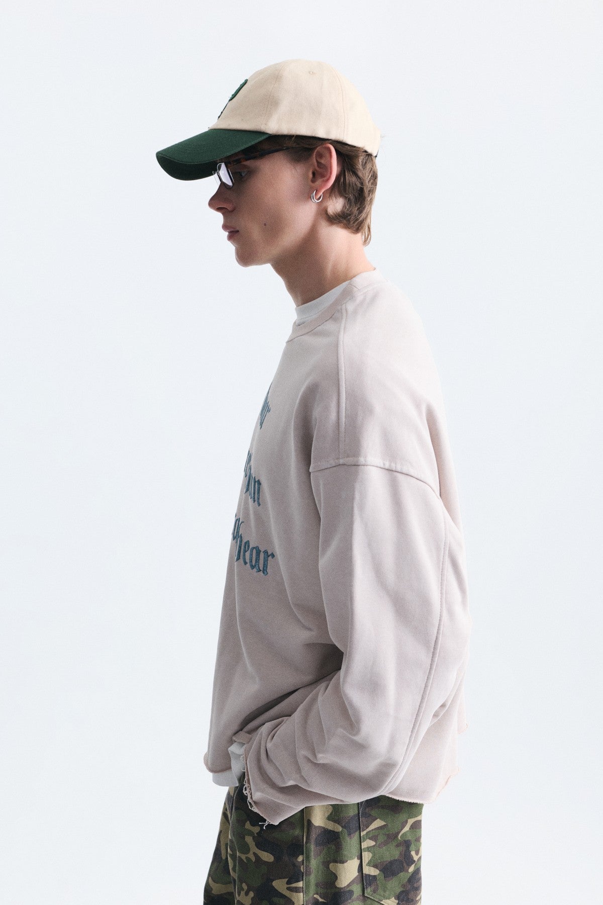 Boxy Fit Yazılı Sweatshirt
