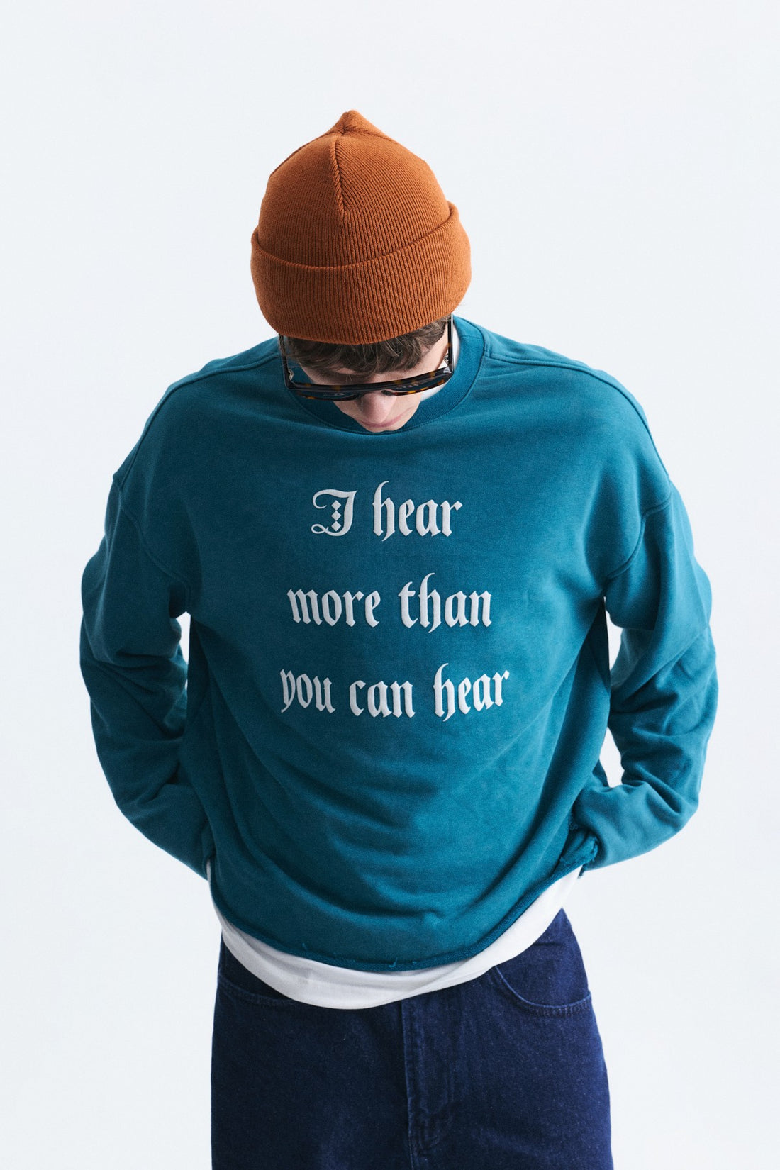 Boxy Fit Yazılı Sweatshirt