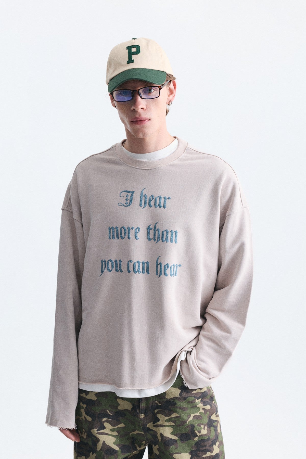 Boxy Fit Yazılı Sweatshirt