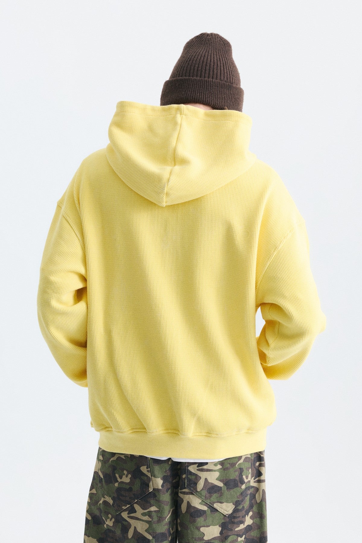 Dokulu Fermuarlı Kapüşonlu Sweatshirt