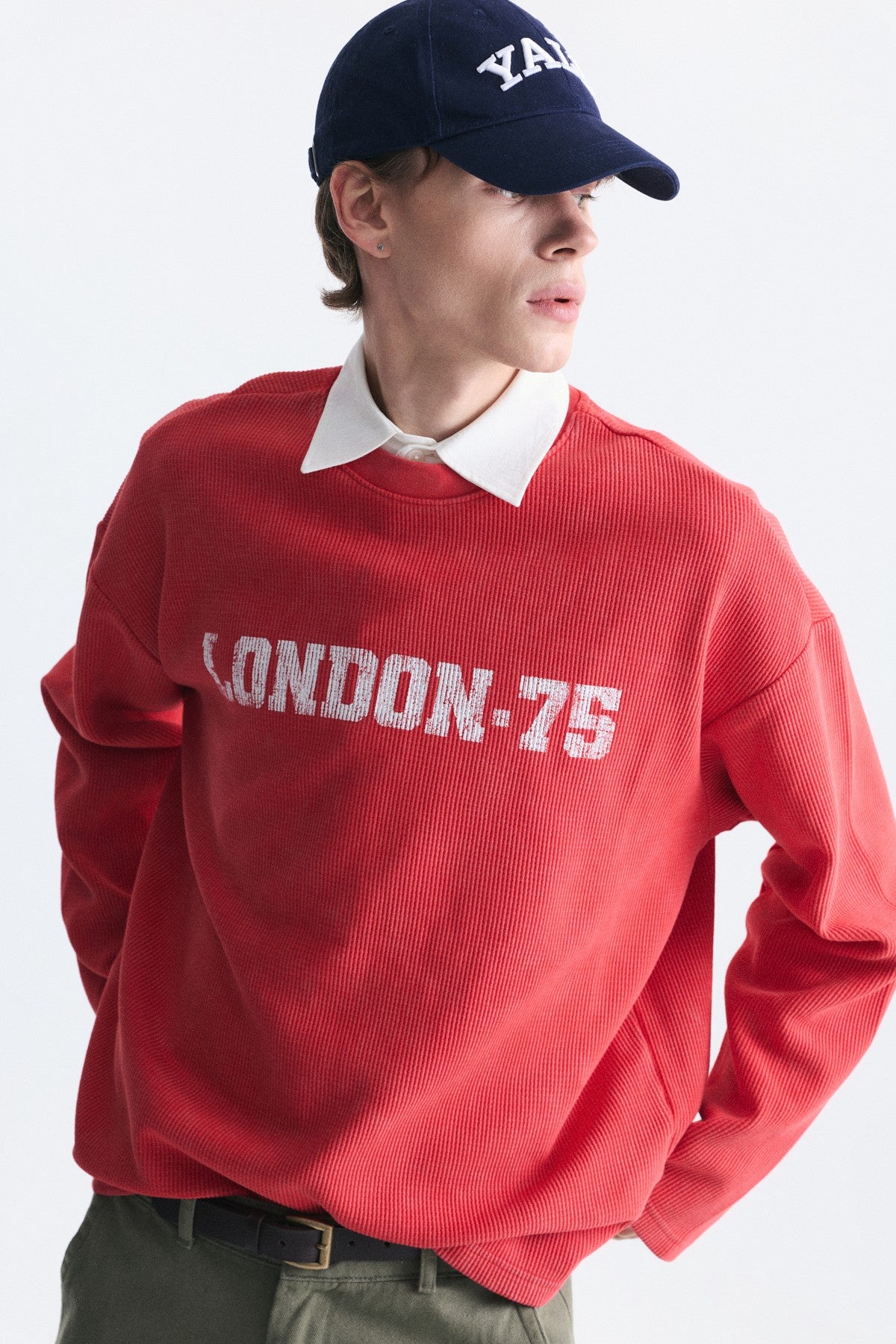 Dokulu London Baskılı Sweatshirt