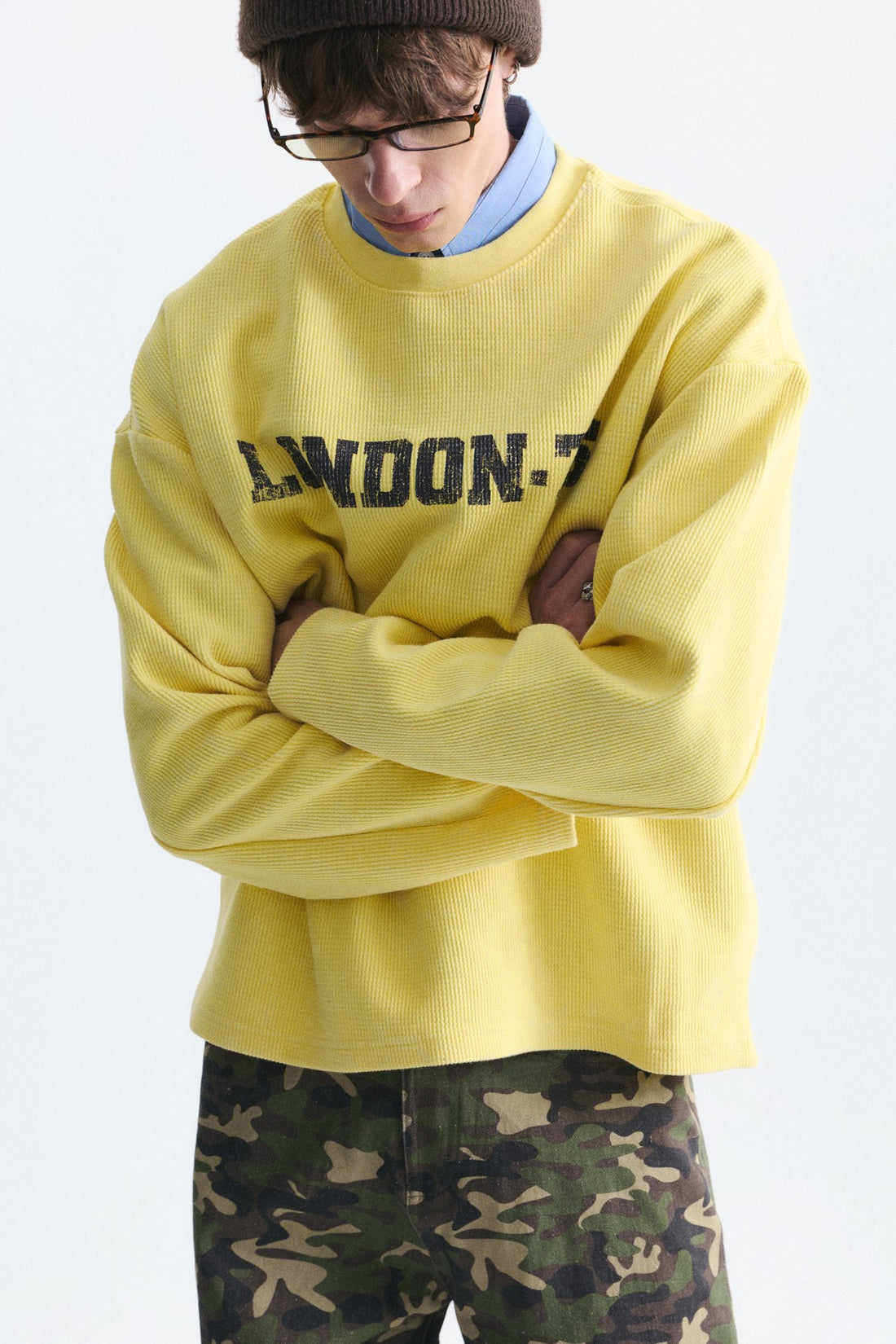 Dokulu London Baskılı Sweatshirt