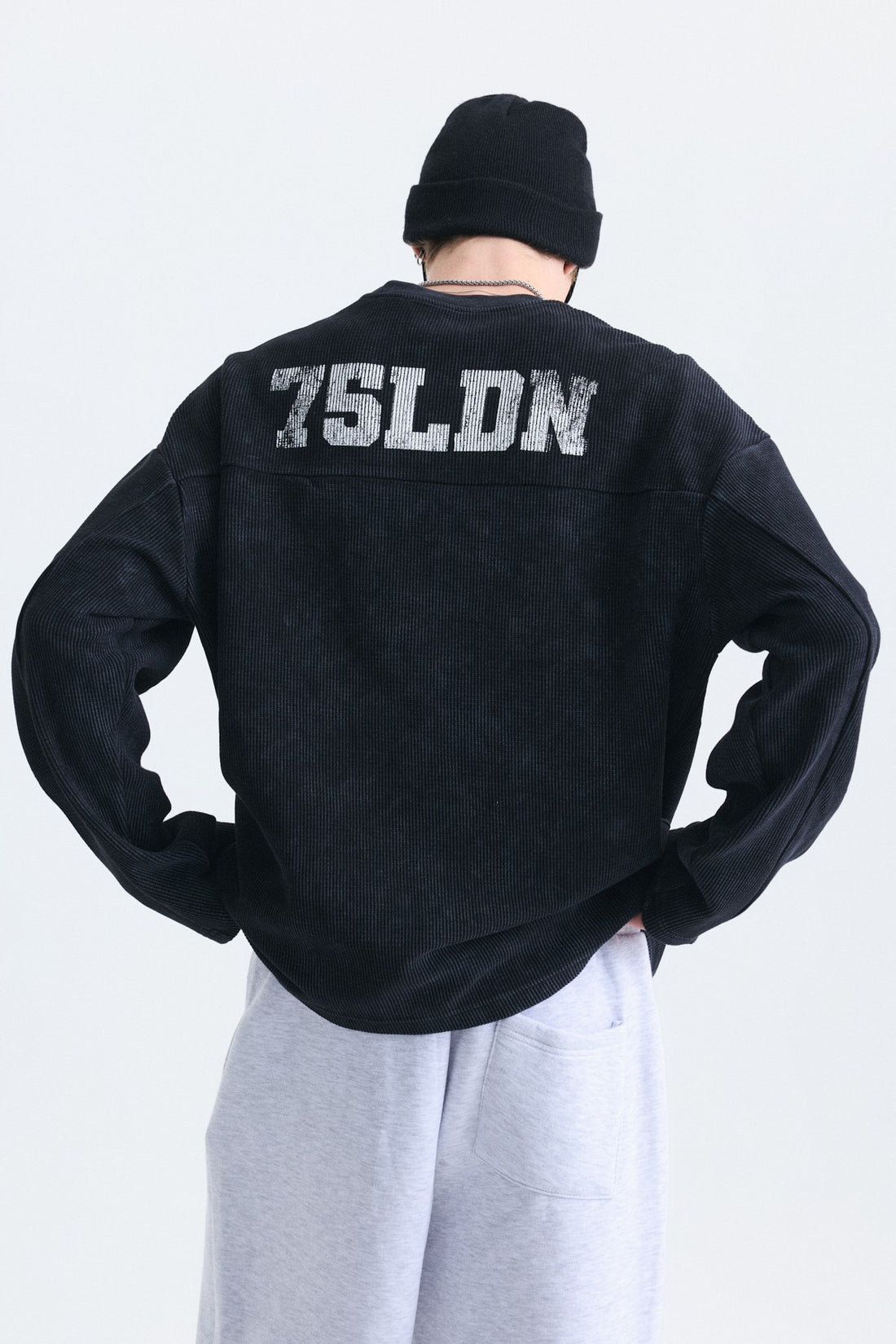 Dokulu London Baskılı Sweatshirt
