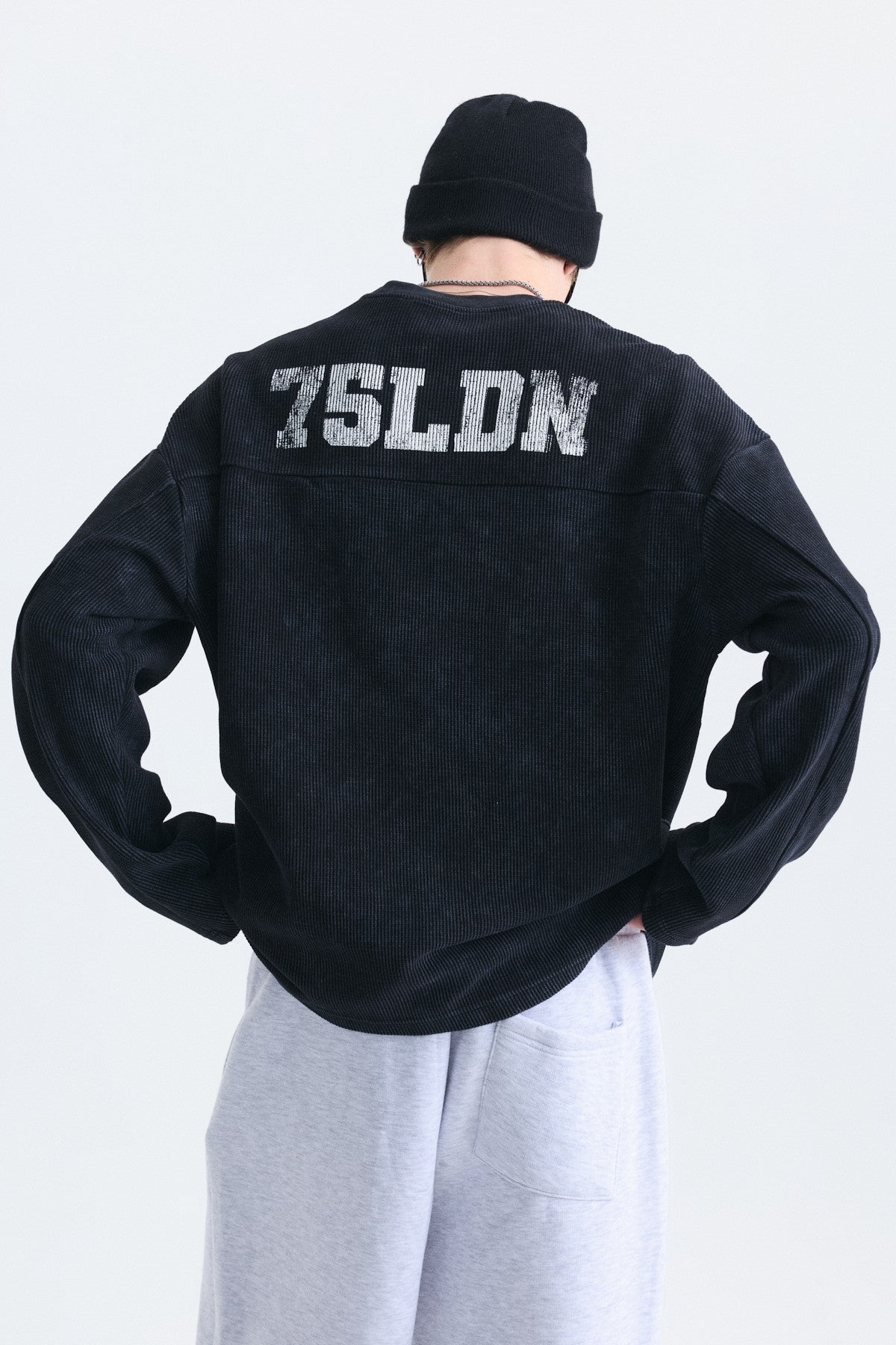 Dokulu London Baskılı Sweatshirt