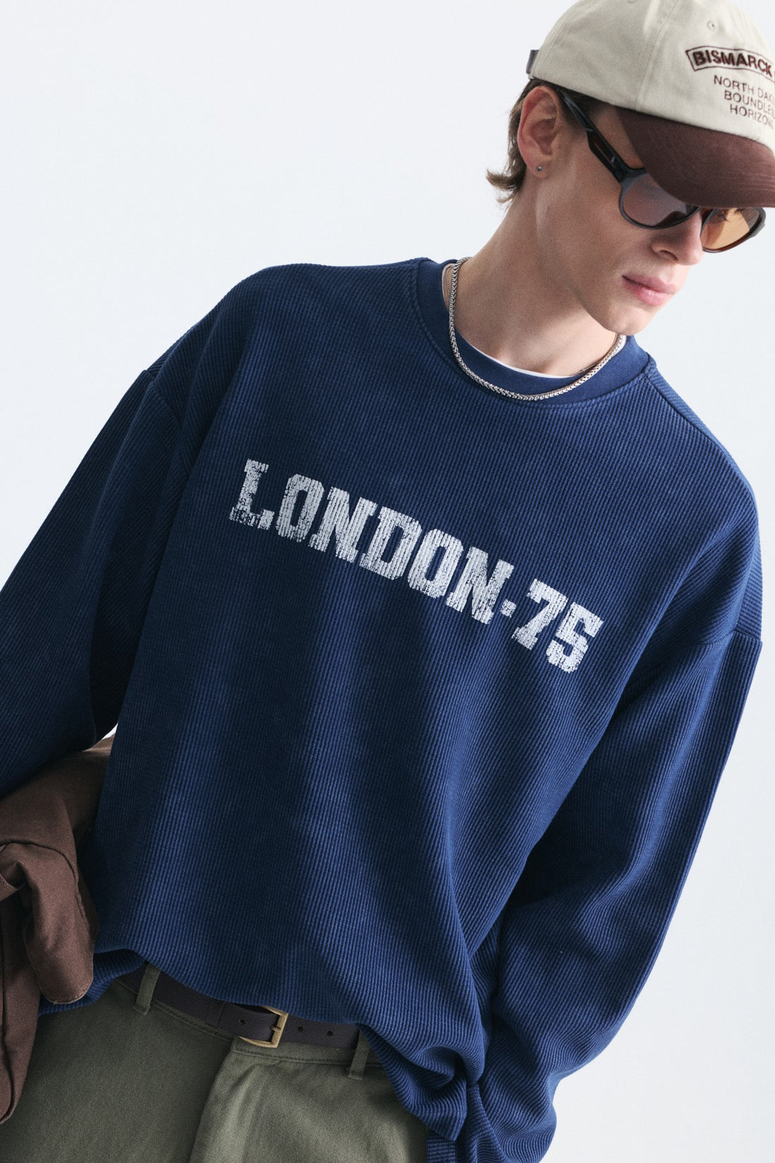 Dokulu London Baskılı Sweatshirt