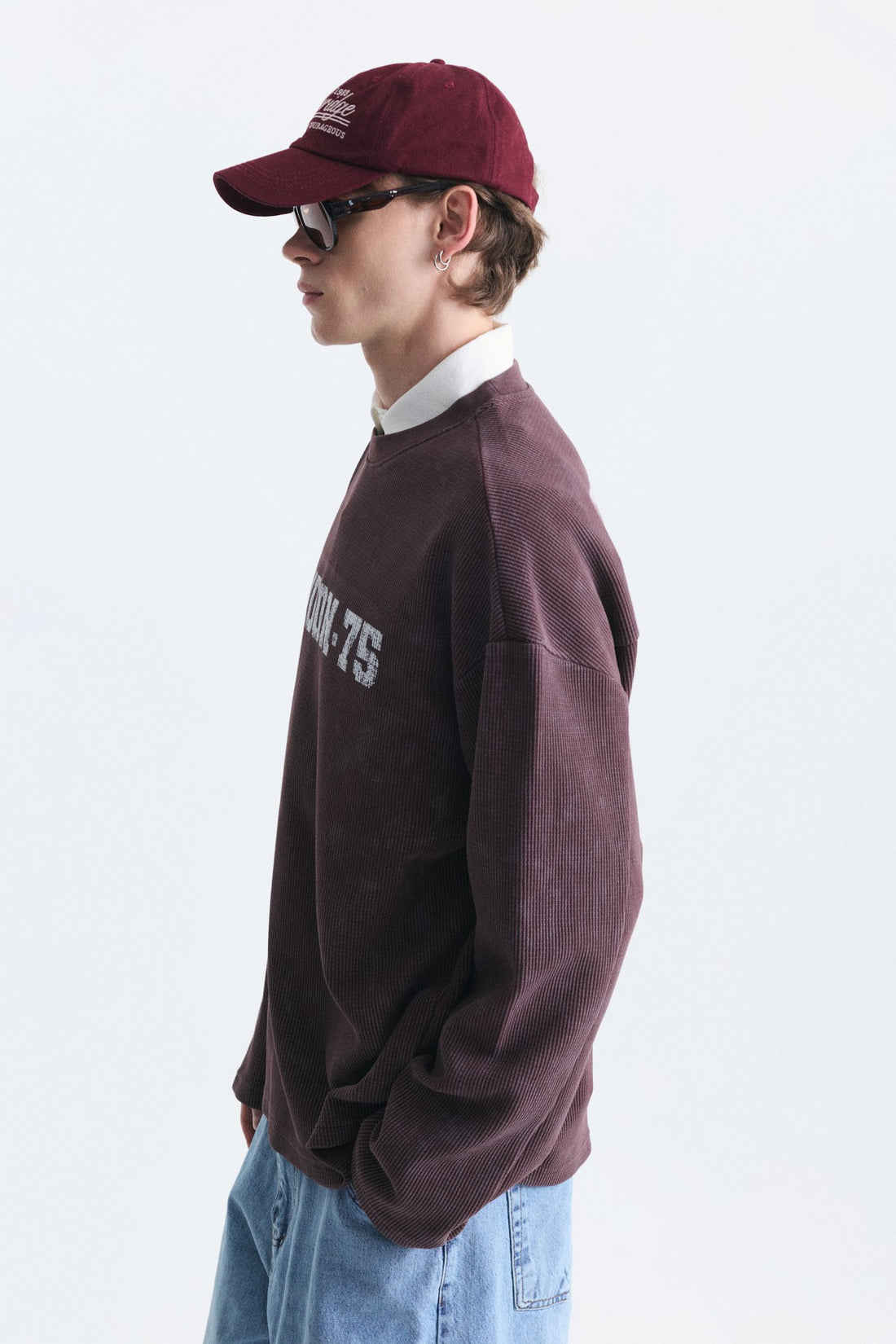 Dokulu London Baskılı Sweatshirt