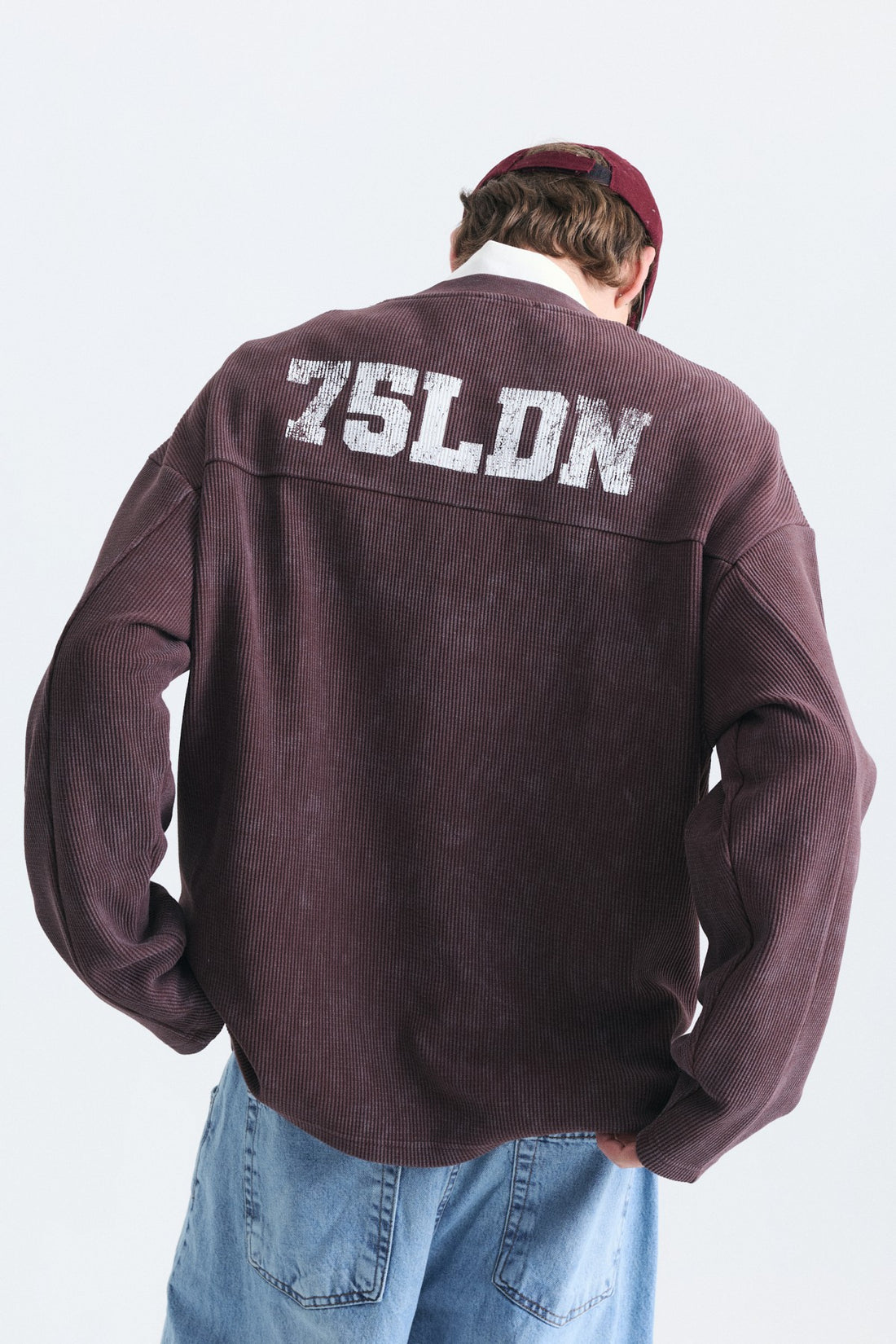 Dokulu London Baskılı Sweatshirt