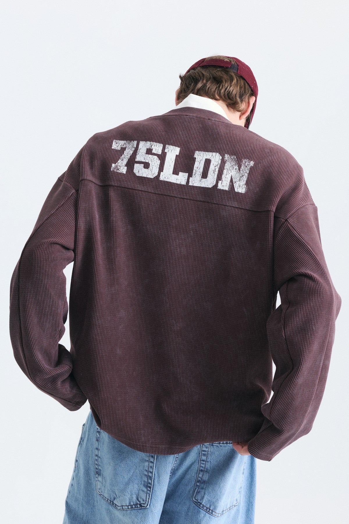 Dokulu London Baskılı Sweatshirt