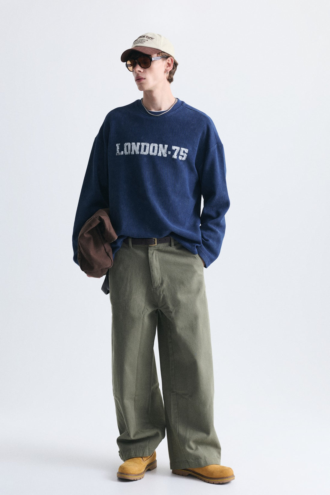 Dokulu London Baskılı Sweatshirt