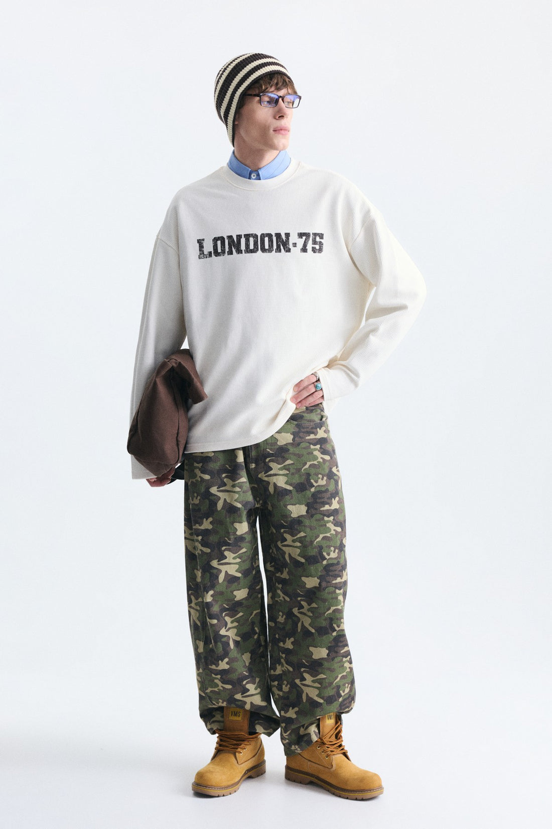 Dokulu London Baskılı Sweatshirt