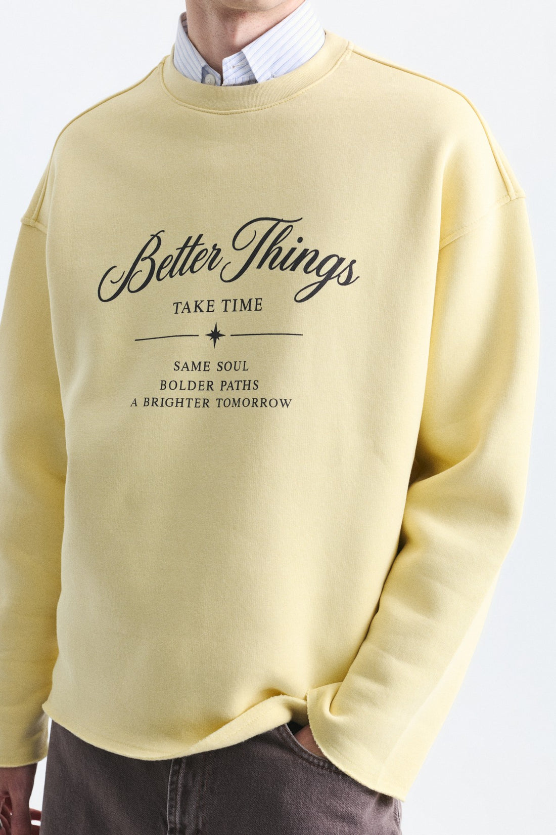 Oversize Yazı Baskılı Sweatshirt