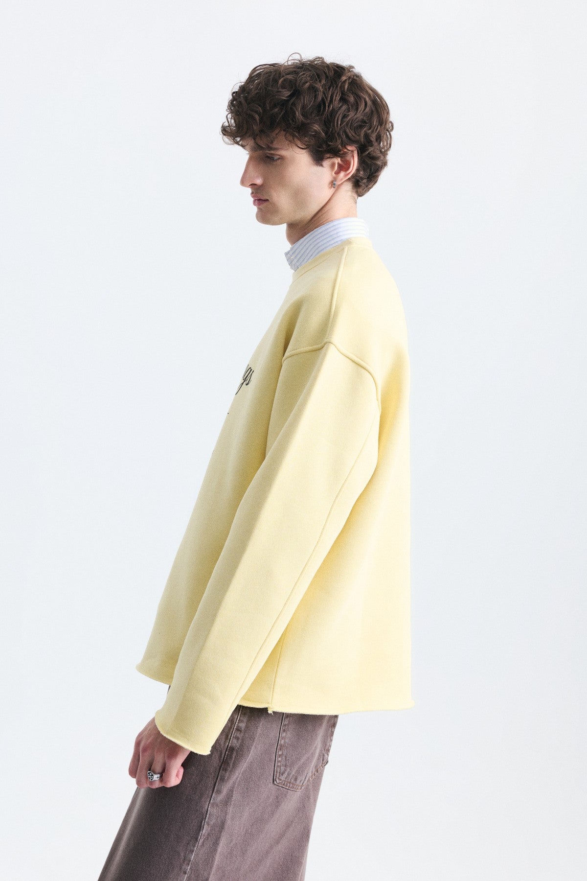 Oversize Yazı Baskılı Sweatshirt