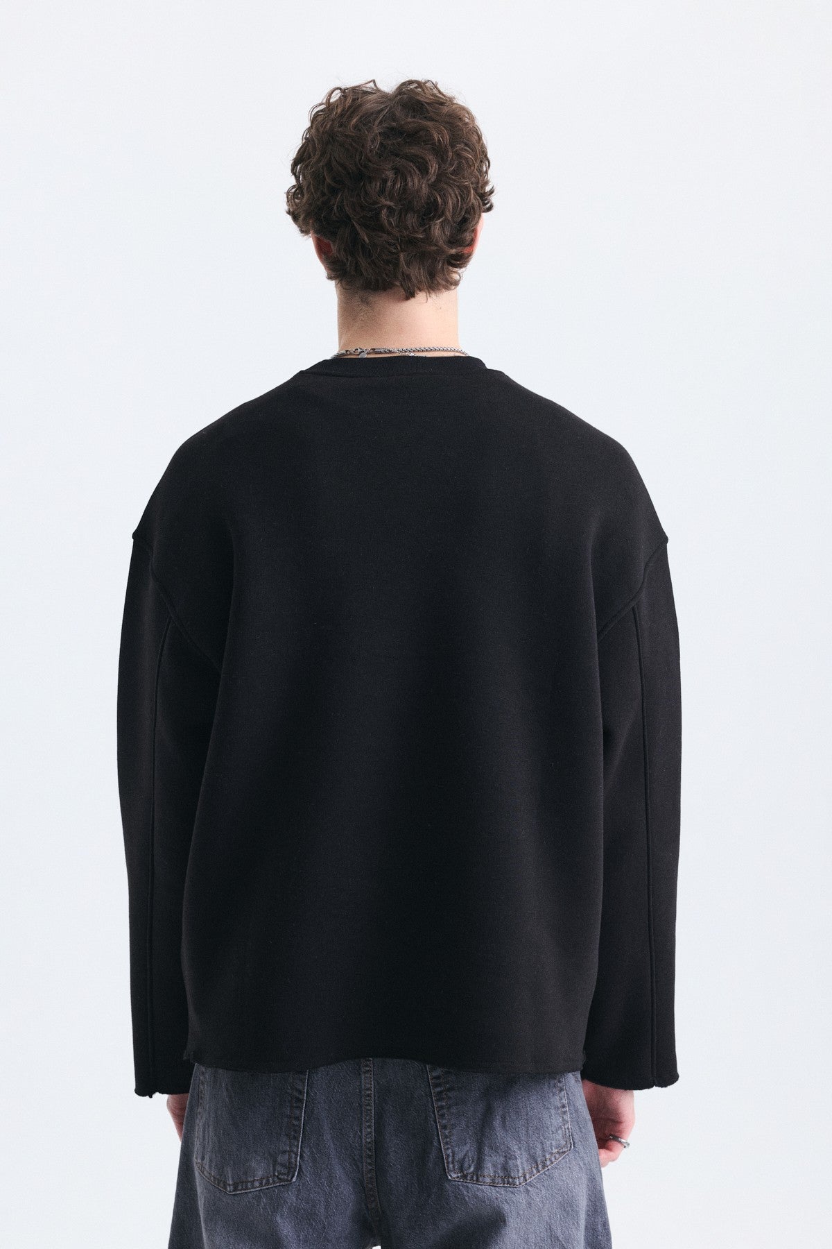Oversize Yazı Baskılı Sweatshirt