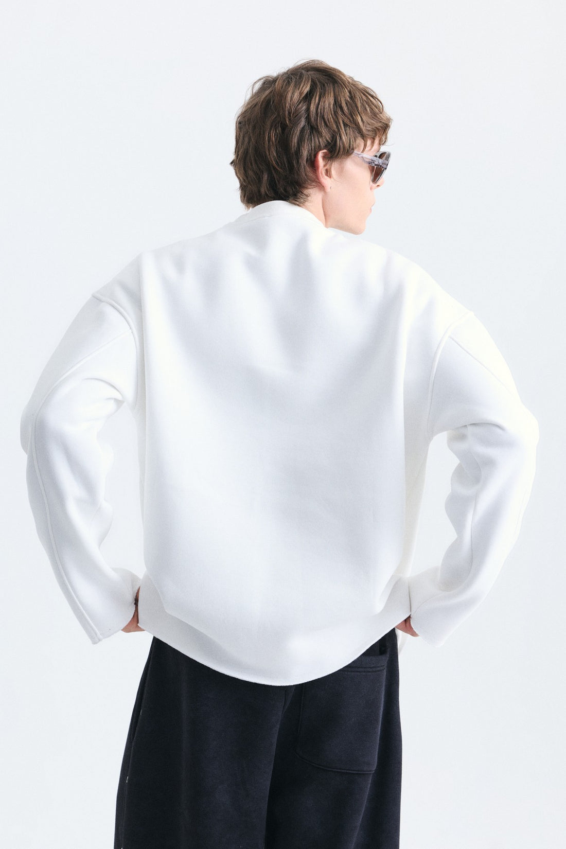 Oversize Yazı Baskılı Sweatshirt