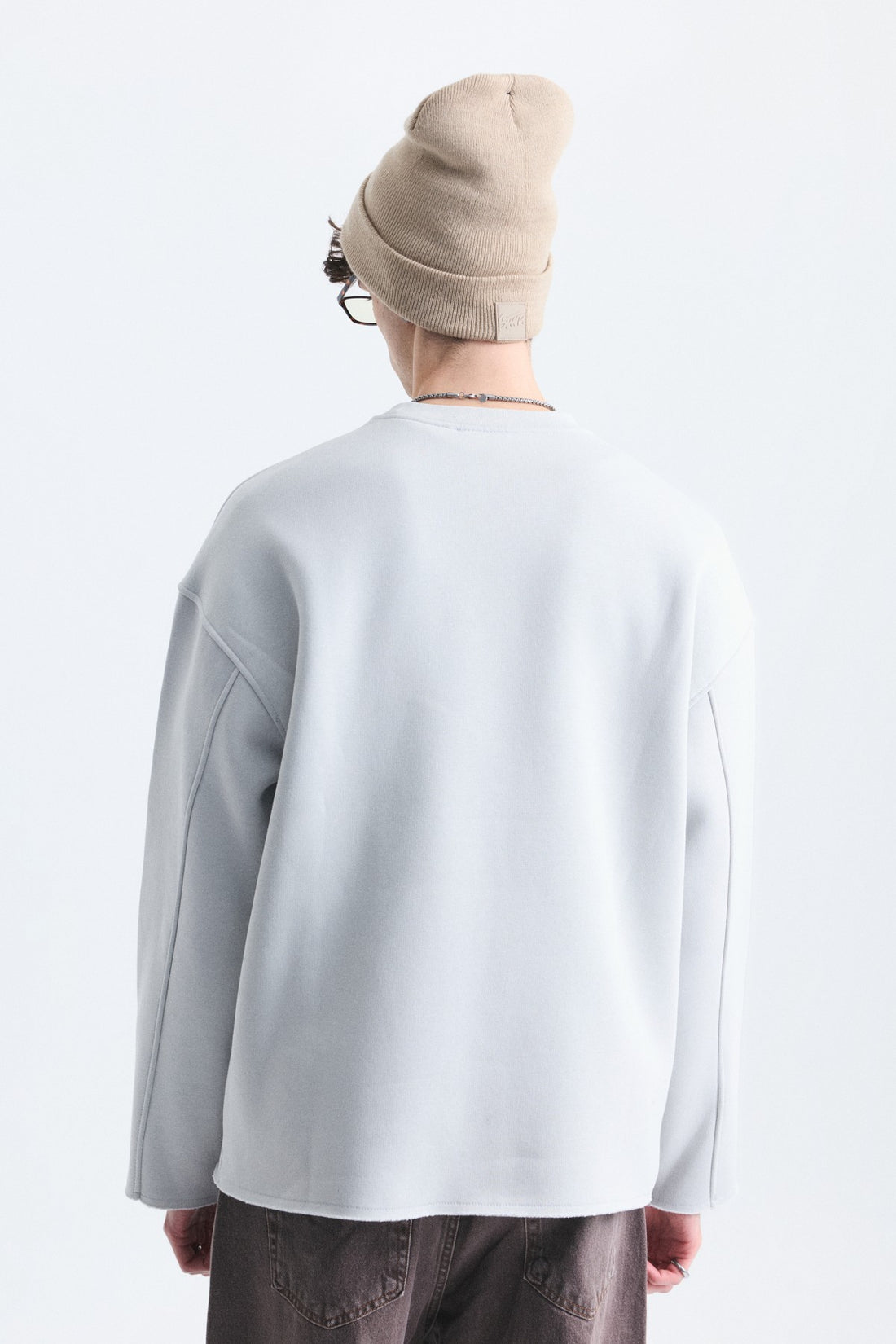 Oversize Yazı Baskılı Sweatshirt