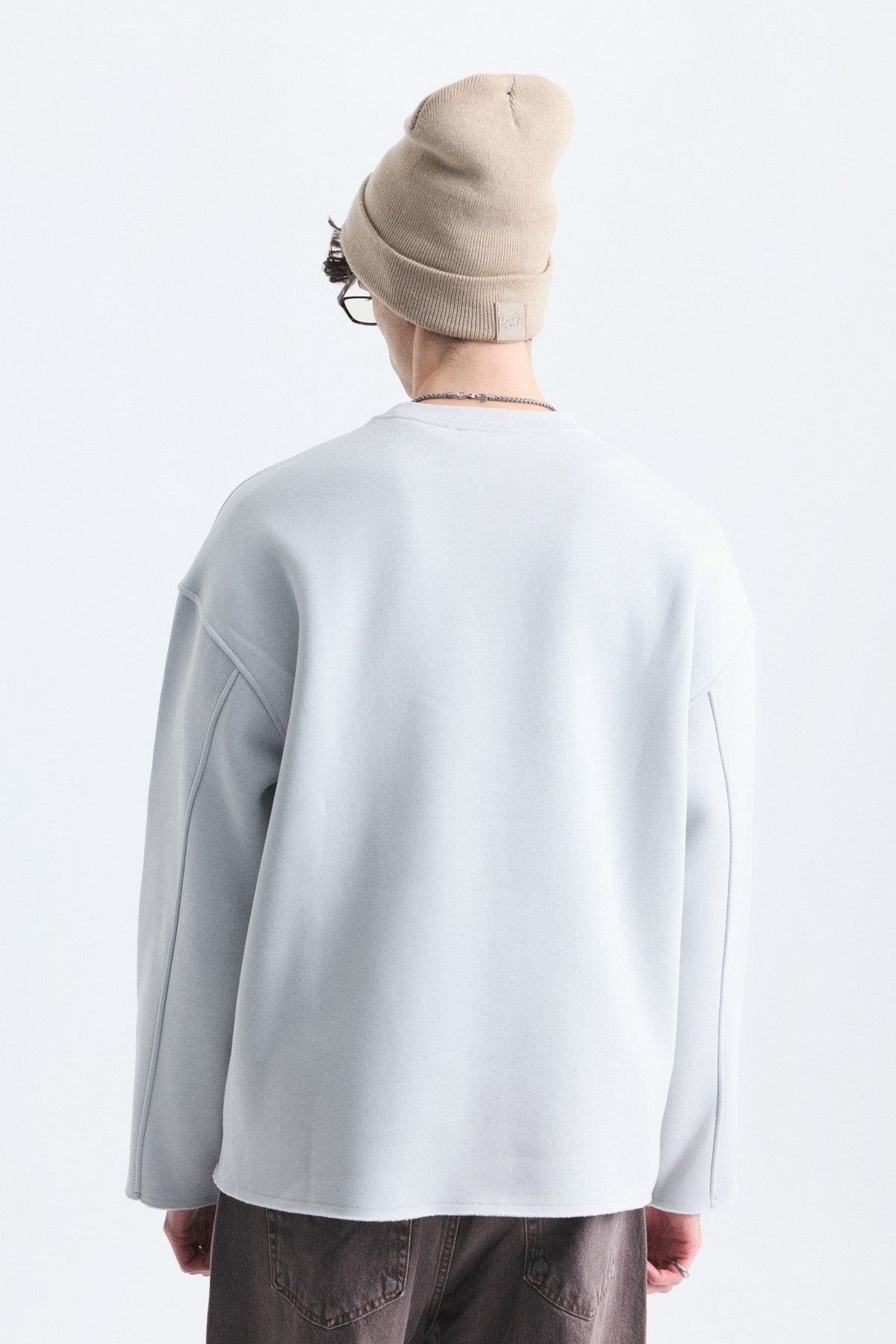 Oversize Yazı Baskılı Sweatshirt