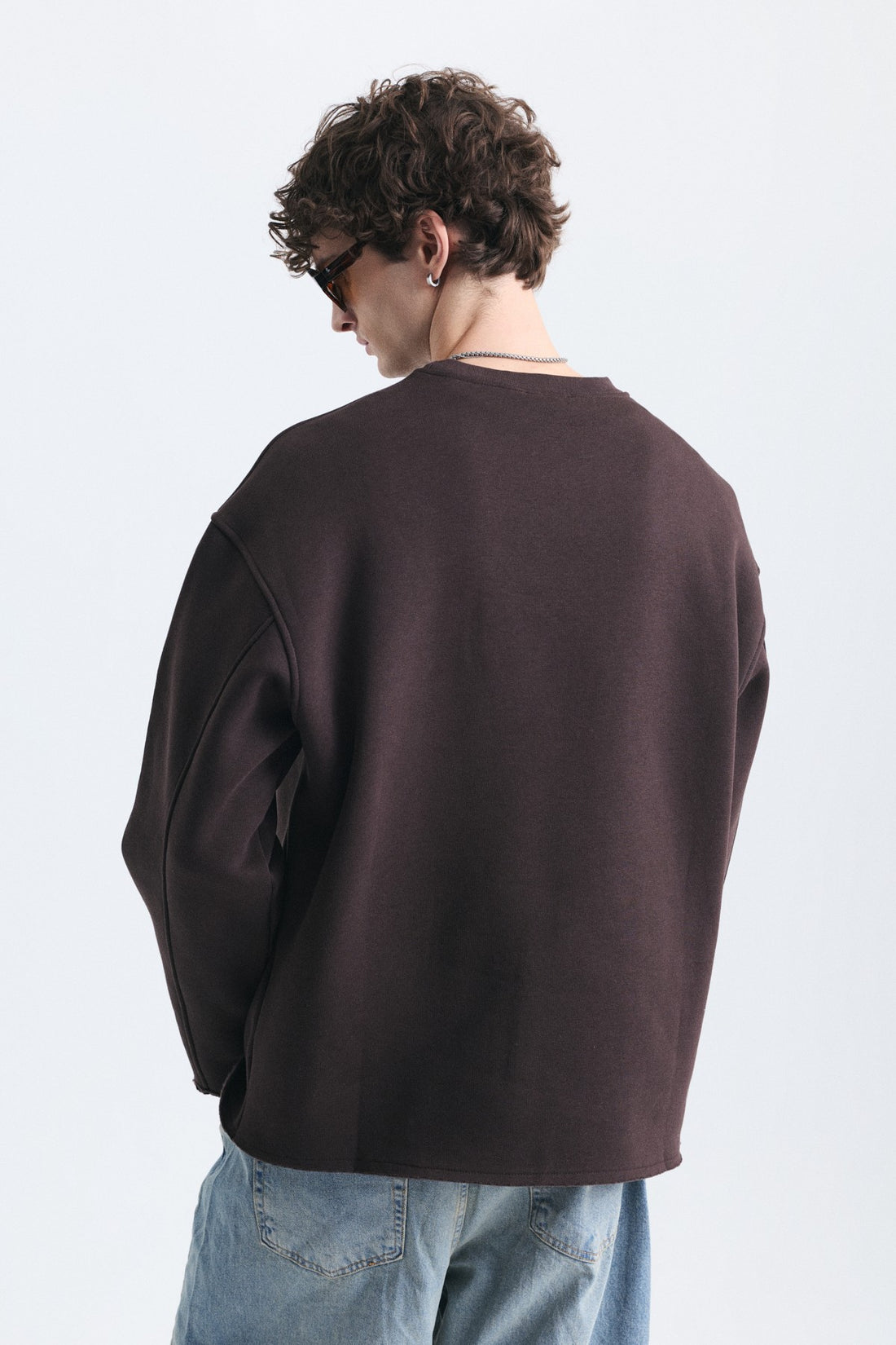 Oversize Yazı Baskılı Sweatshirt