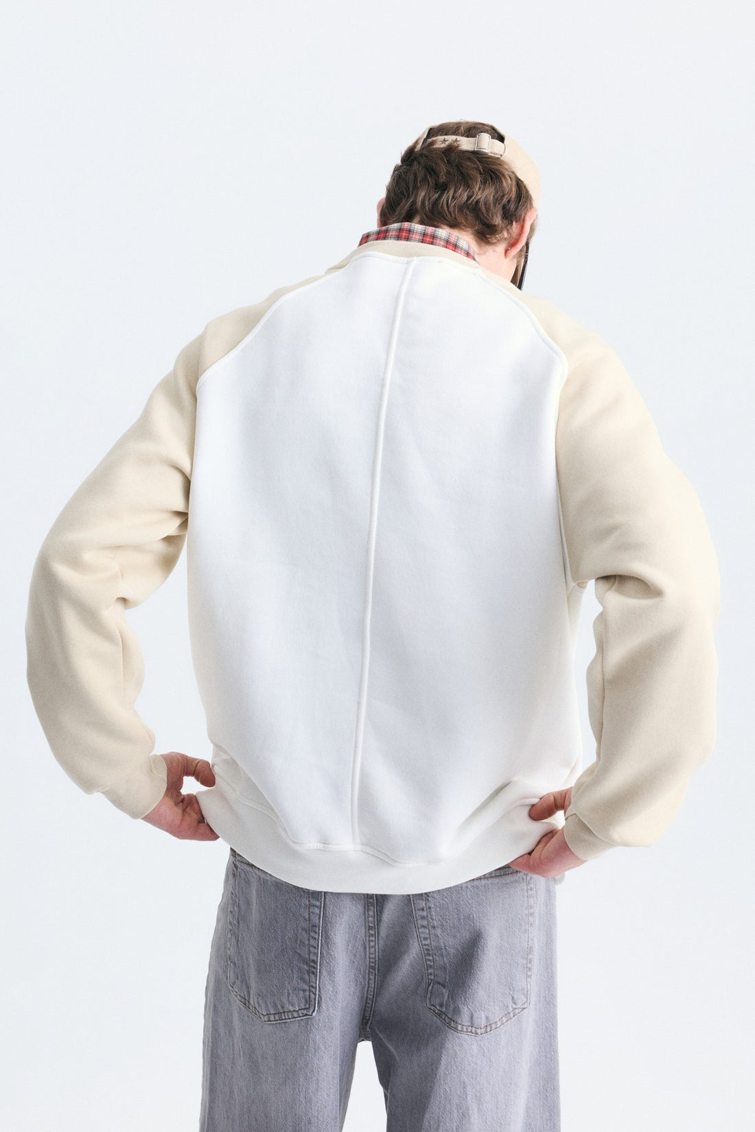 Oversize Renk Bloklu Sweatshirt