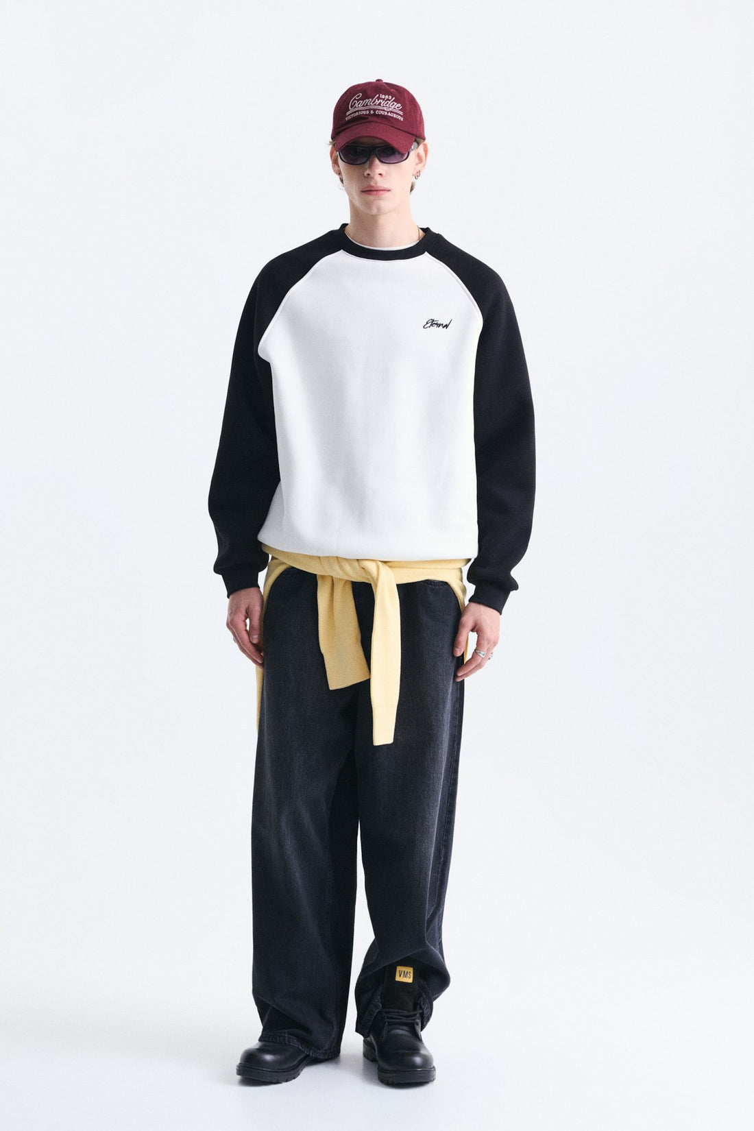 Oversize Renk Bloklu Sweatshirt