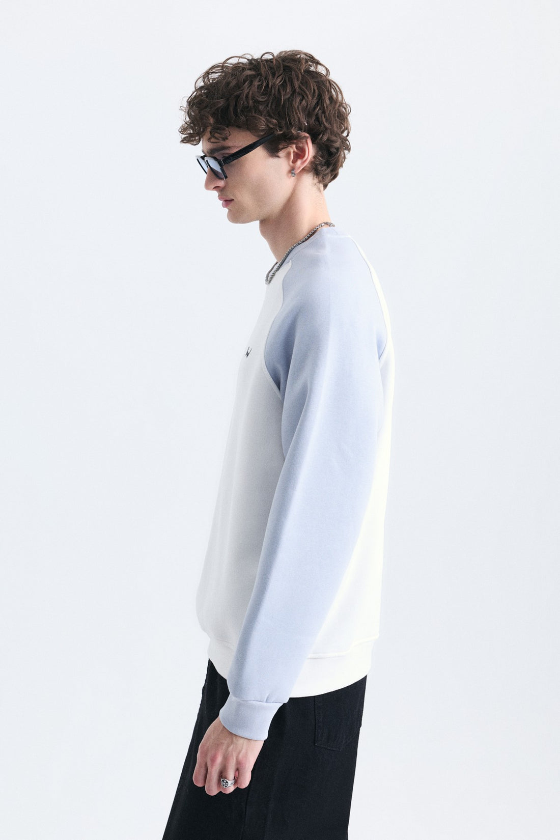 Oversize Renk Bloklu Sweatshirt