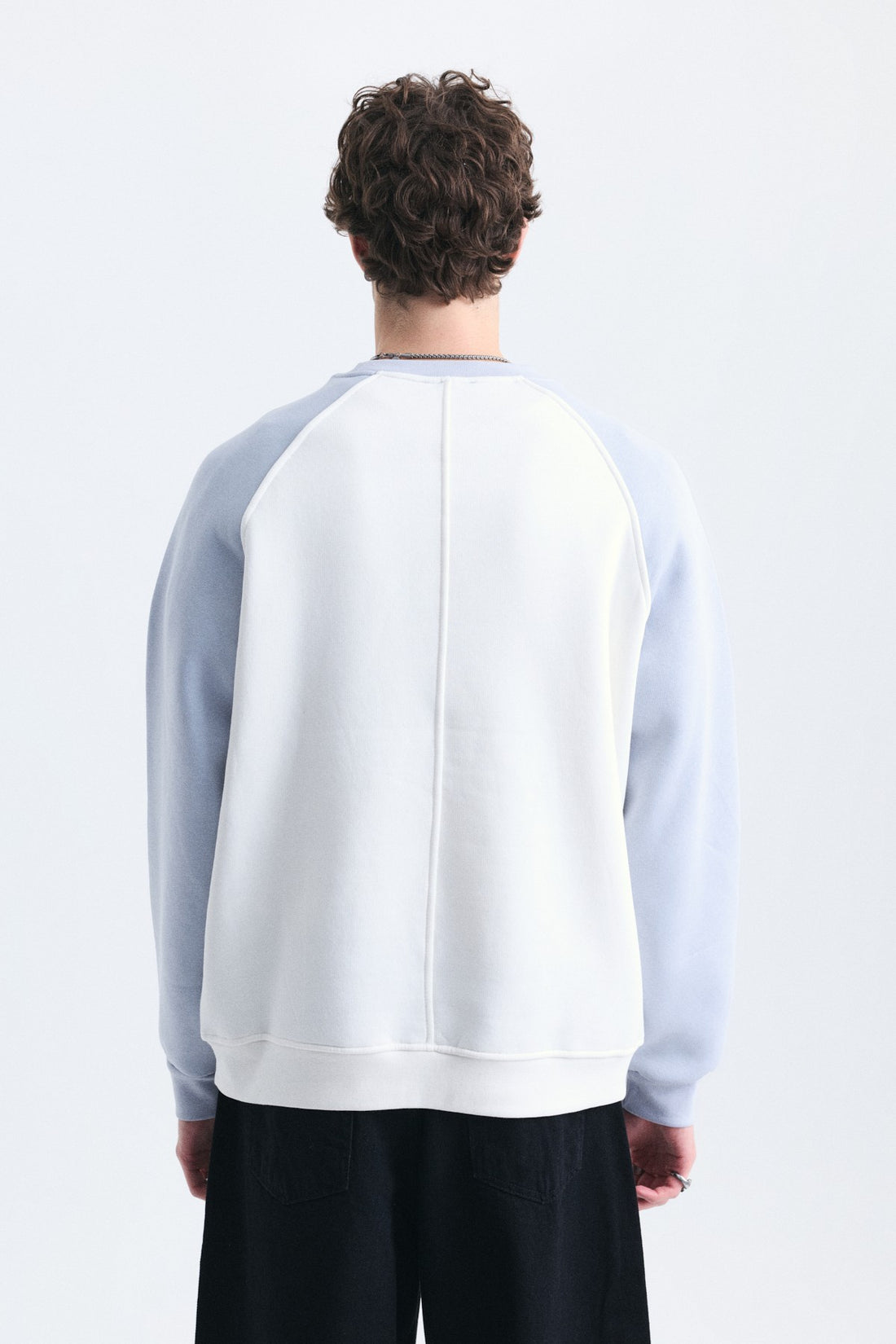 Oversize Renk Bloklu Sweatshirt