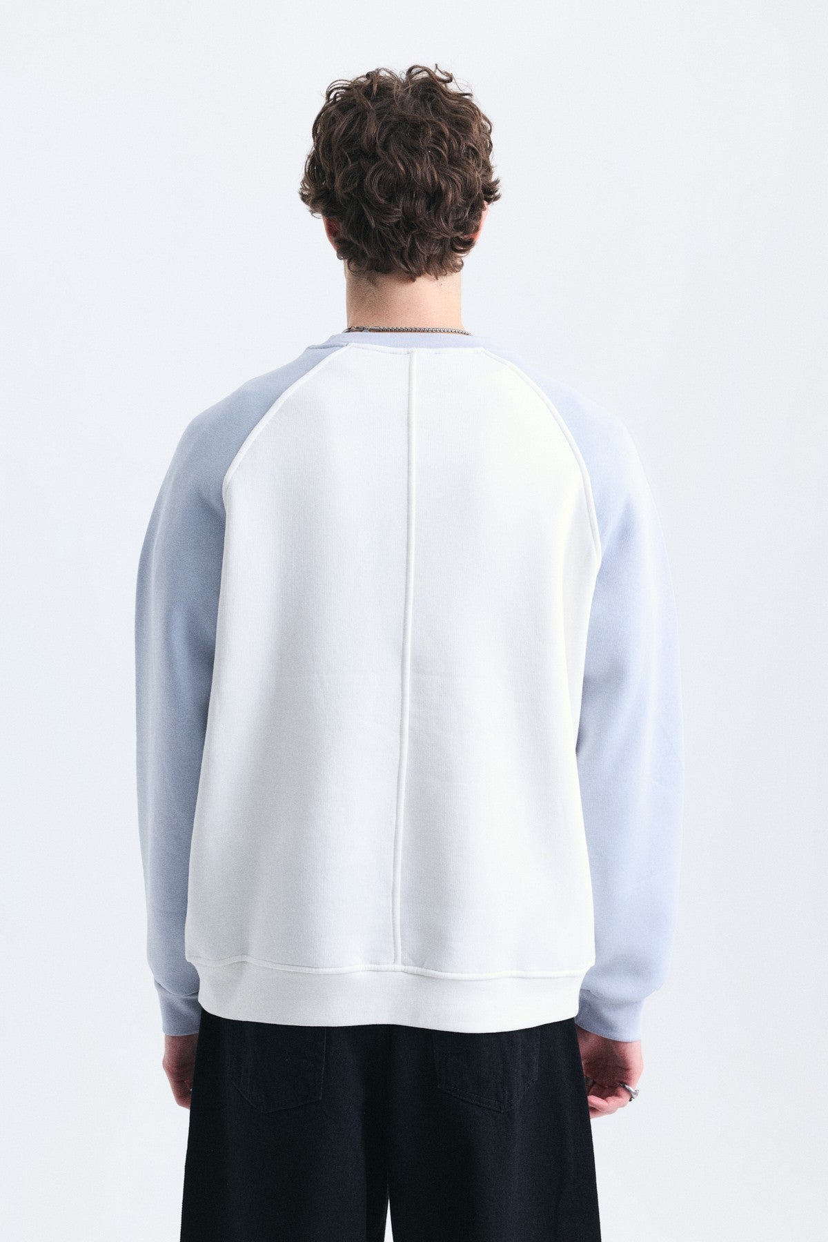 Oversize Renk Bloklu Sweatshirt