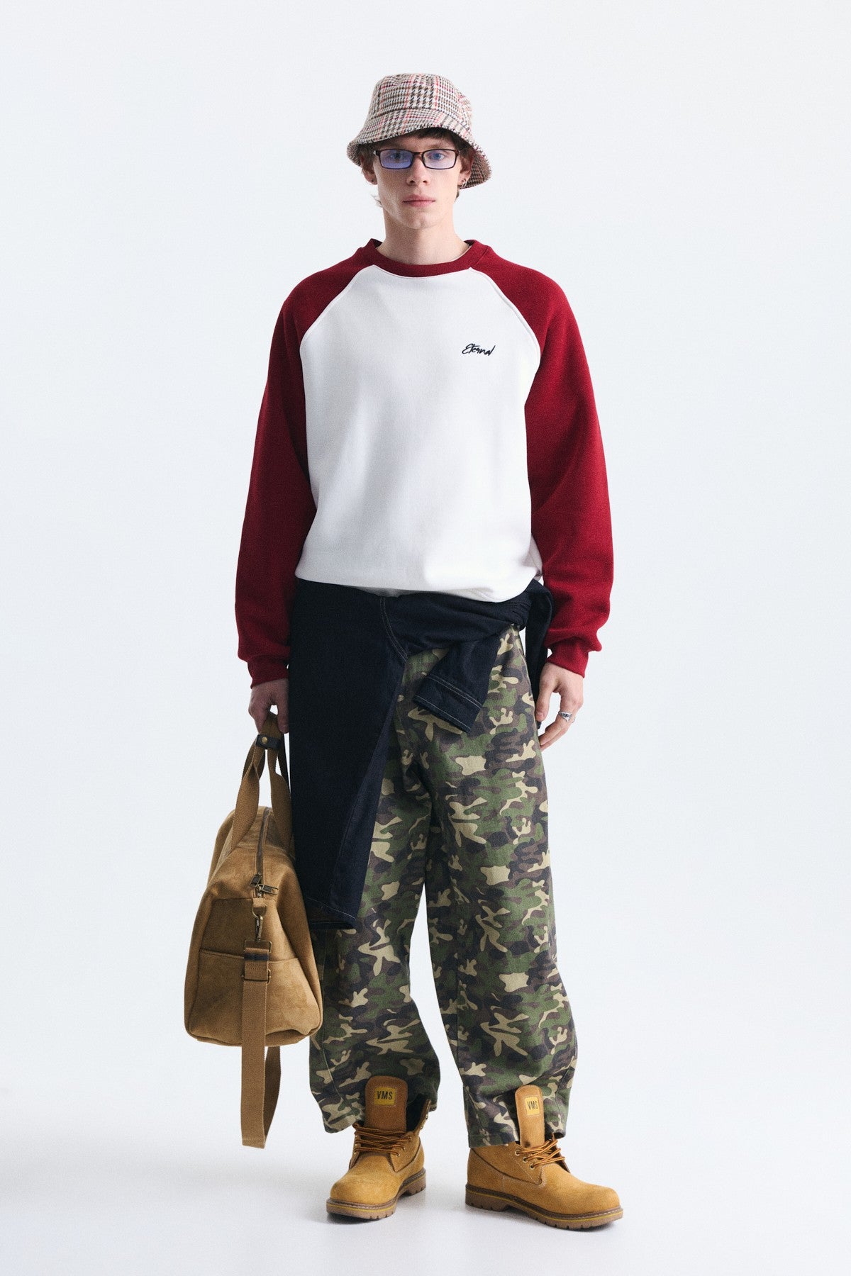Oversize Renk Bloklu Sweatshirt