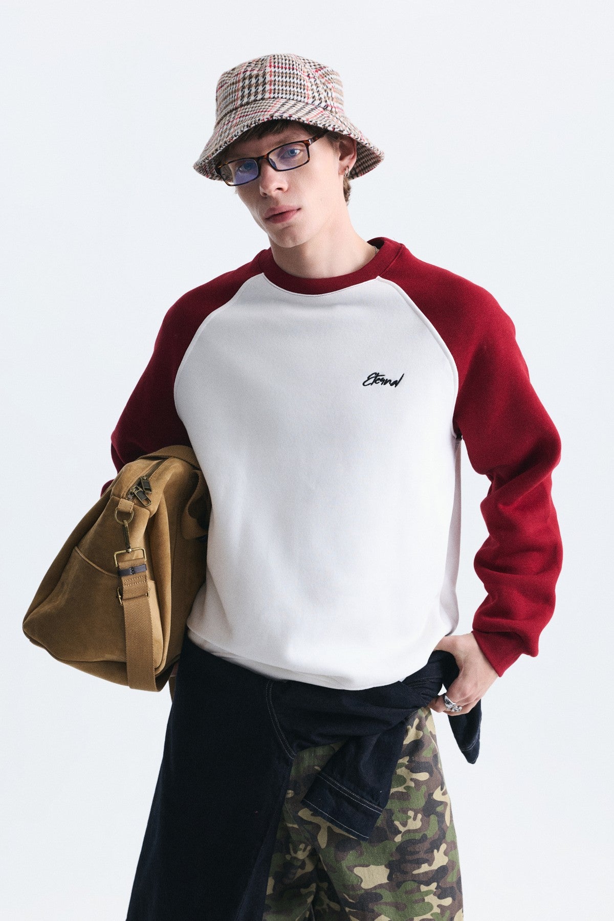 Oversize Renk Bloklu Sweatshirt