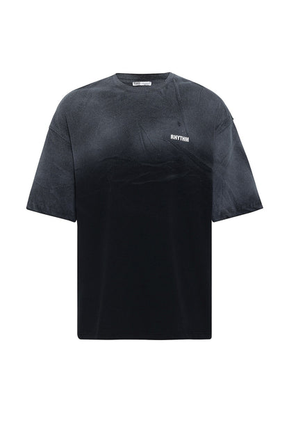 Yıkamalı Arka Baskılı Oversize Tişört V70-33