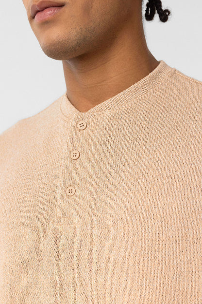Basic Oversize Düğme Yaka Tişört
