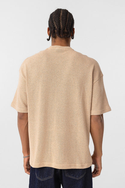 Basic Oversize Düğme Yaka Tişört