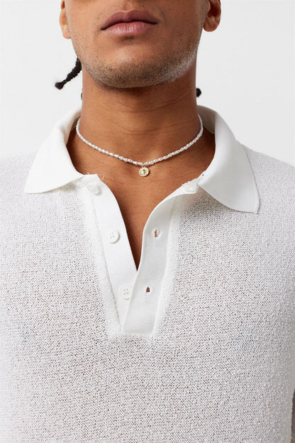 Polo Yaka Triko Oversize Tişört