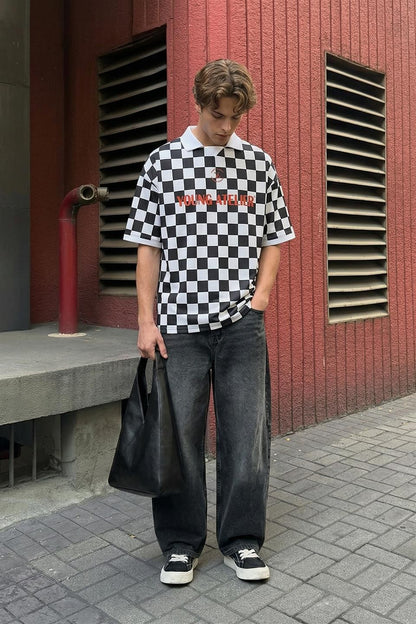 Oversize Polo Yaka Forma Tişört