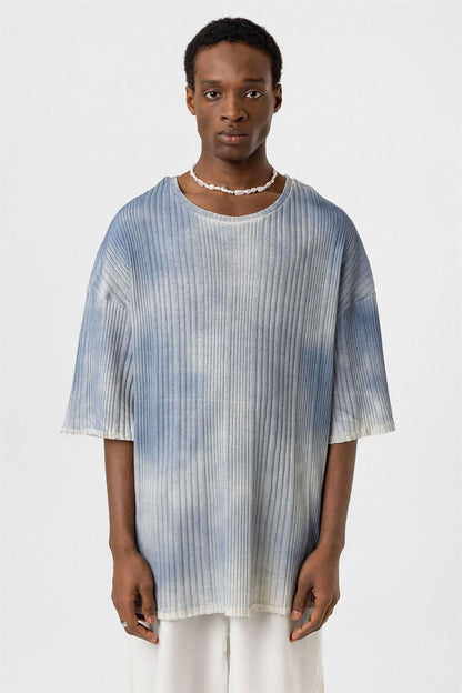 Yıkamalı Oversize Triko Tişört