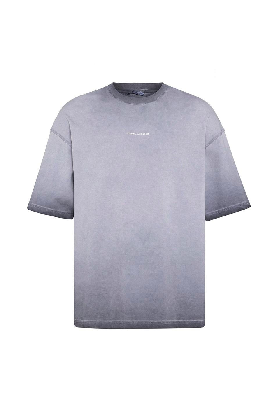 Yıkamalı Oversize Tişört Gri