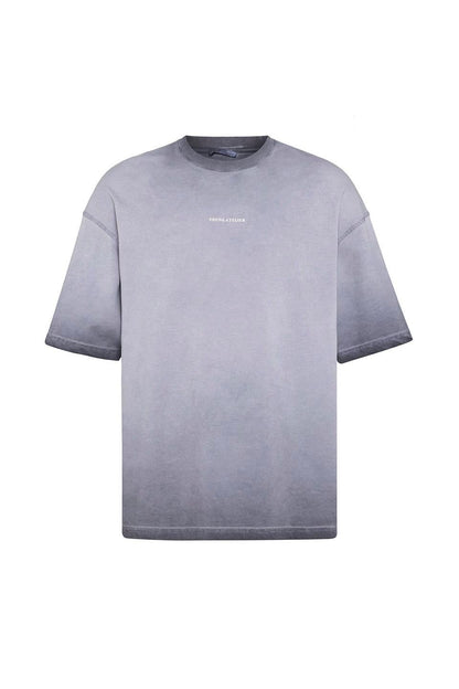 Yıkamalı Oversize Tişört Gri