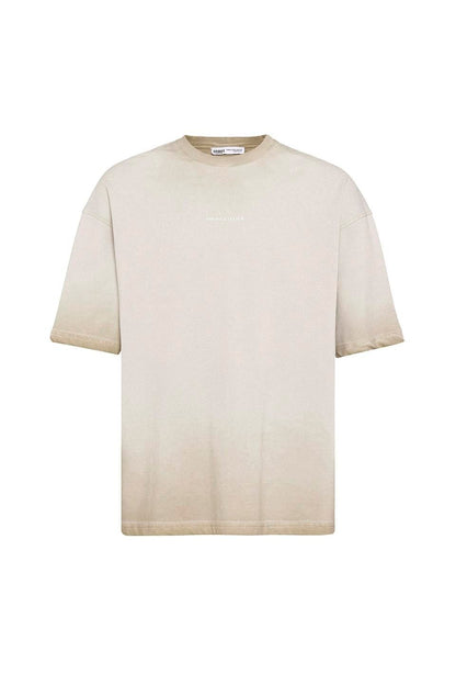 Yıkamalı Oversize Tişört Taş